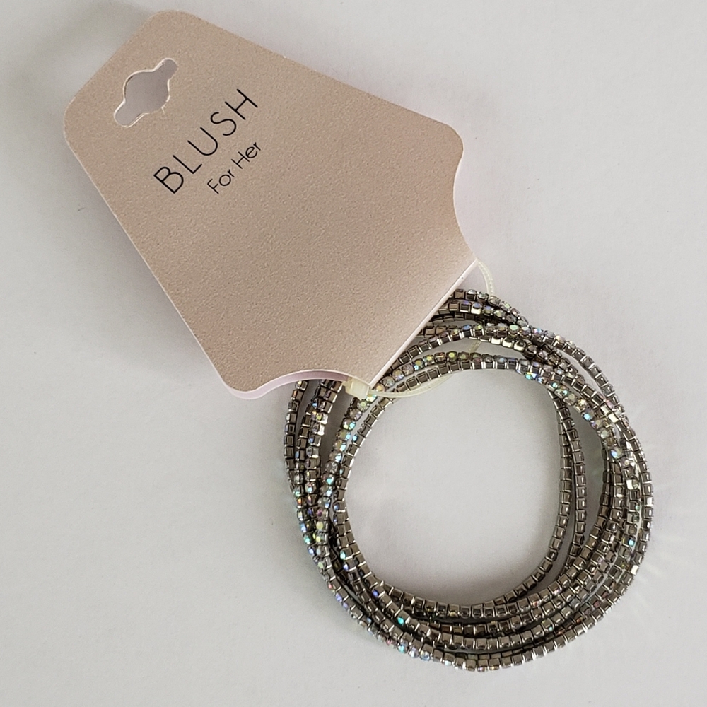 Silver Rhinstone Bracelets Set! - Picture 5 of 7